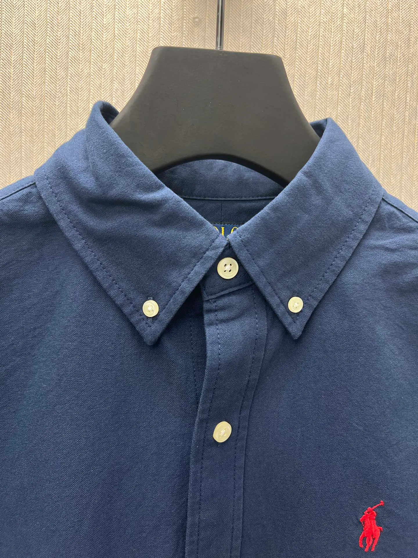 🅿️460 Polo 25ss new solid color logo embroidered buttoned long-sleeved shirt men's high version code number: XS.S.M.L.XL.